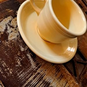 Ivory Fiesta  tea cup and saucer sets of (2)